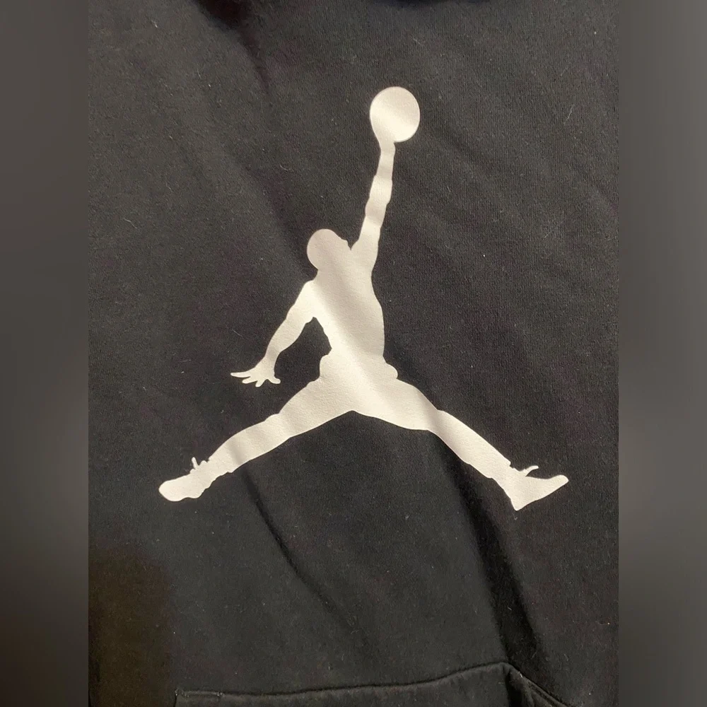 Nike Air Jordan Jumpman Logo Black Pullover Hoodie Mens Large